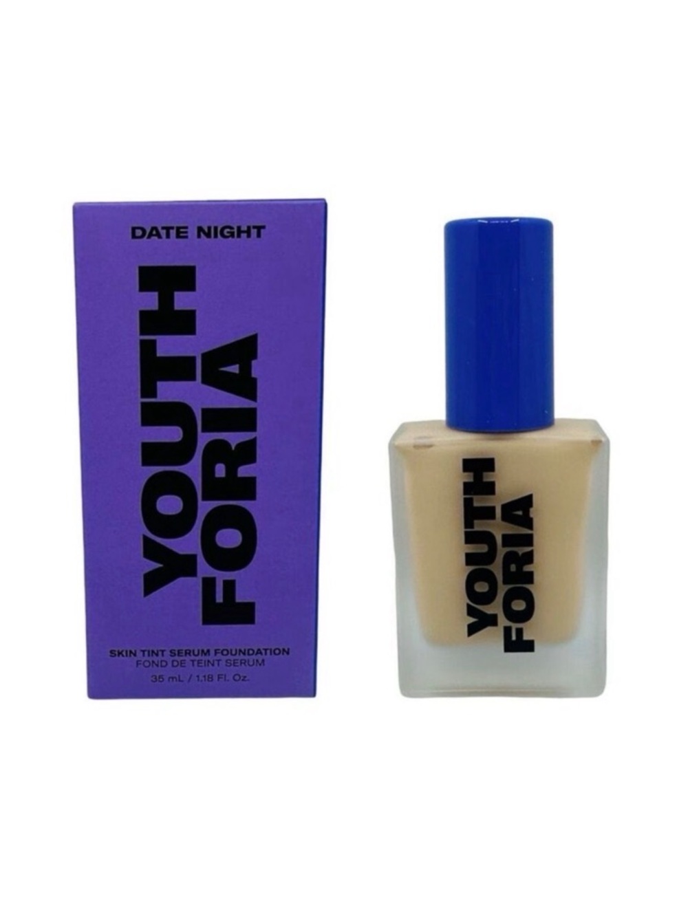 YouthForia Date Night Skin Tint Serum Foundation - 180 Light - 1.18 fl oz